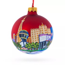 BESTPYSANKY Las Vegas, Nevada Glass Ball Christmas Ornament 3.25 Inches
