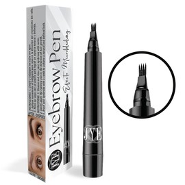 JYE Lapiz para Cejas Efecto Microblading Color Negro, Dibujo pelo a pelo, Impermeable, Larga duración, Maquillaje para cejas