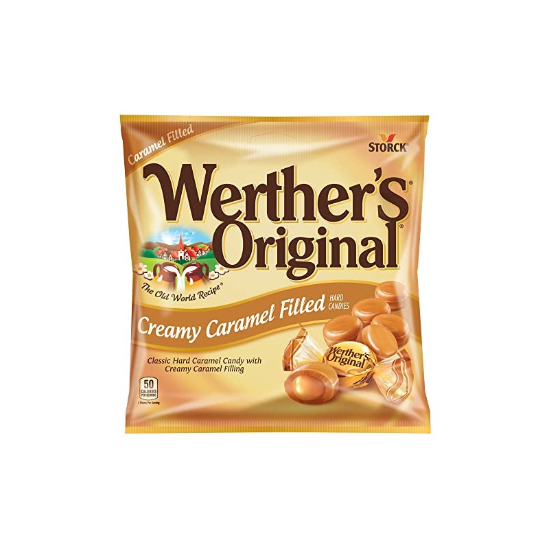 Werther's Original Creamy Caramel Filled Candy, 2.65 Oz Bags (Pack