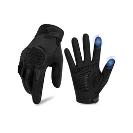 KUTOOK Moutain Bike Gloves for Men Cycling Dirt Bike Accessories Padded Palm Fullfinger Gloves MTB Biking Bicycle Motorbike Street Bike Black XL
