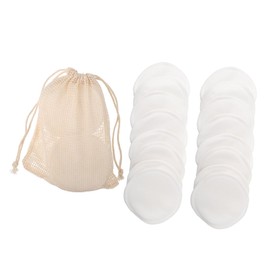 BIUDECO 1set Bamboo Fiber Reusable Makeup Remover Pads Set Cotton Mesh Bag Soft Skin-friendly Cleansing for Skin Types for Home and Travel