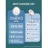 OMIRO 8.5 Inches Lighted Mirror with 3X/10X Magnifications, Double Sided