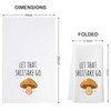 WCGXKO Funny Dish Towel Let That Shiitake Go Mushroom Pun
