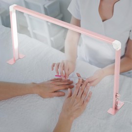 LyeXD 36W Nail Desk Lamp, Professionals LED Manicure Lamp 4000-6500K Dimmable Table Lamp, Foldable Square Desk Light with 3 Lighting Modes Nail Tech Lamp for Lash Eyelash Extension Eyebrows (Pink)