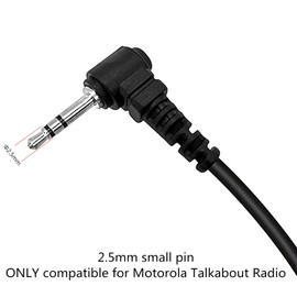 Pdflie 2.5mm Earpiece G Shape Headset with PTT Mic for Motorola Talkabout Radio T100 T200 T200TP T260 T260TP T265 T380 T400 T460 T600 T605 T605 T800 MH230R MR350R MT350R MS350R
