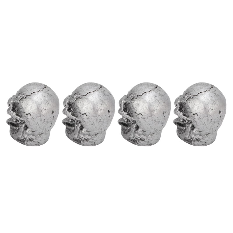 4PCS Tire Valve Cap Set Skull Style Dustproof Universal for