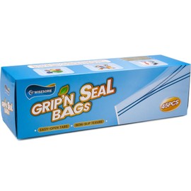 45 Count Grip 'n Sealed Bags for Storage, Double Sealing Strip，10.43" H * 10.82" W for 3D Keeping Filament Dry