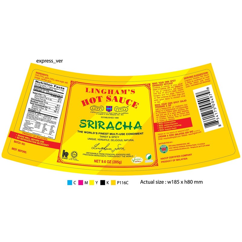 LINGHAM'S HOT SAUCE SRIRACHA