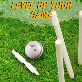 Eagle Pride Premium Hand-Stitched Leather Cricket Balls for Club, Practice, Test, One Day, and T20 Matches – Tanned Leather, Polished County Crown Match Balls, (156g / 5.5oz) (White, Pack of 4)