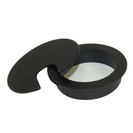 MyCableMart 2 1/2" Cut-Hole Size Black Round Wire Management Grommet with Removable Lid