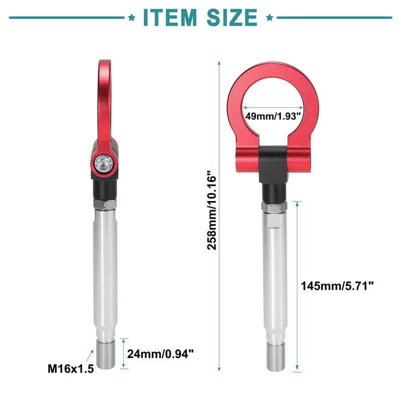 ACROPIX Tow Hook Ring Screw-in Front Bumper for Subaru Impreza