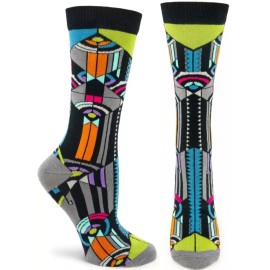 Ozone Frank Lloyd Wright April Showers (Black) Womens Socks