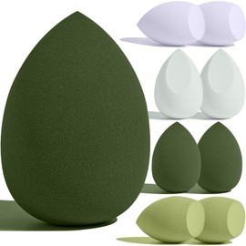 8 piezas esponja maquillaje,3 formas disponibles,beauty blender,para Juego de Esponjas de Maquillaje Facial, uso Seco y Húmedo,esponjas faciales...   