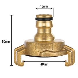 Poppstar Brass Quick Coupling System Geka to Plug-In Coupling for Garden Hose (Compatible with Gardena System)