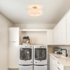 Widluth Modern Semi Flush Mount Ceiling Light Modern Gold 3-Lights