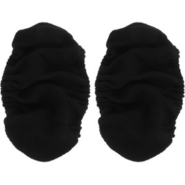 Fundas para Reposabrazos de Silla de Oficina Negras, 2 Piezas, Material Elástico de Poliéster, Acolchadas para Aliviar Presión, Aptas para Uso en Oficina y Hogar