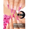 EBANKU 120 PCS Clear Full Cover Dual Nail Forms System