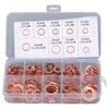 200Pcs Oil Drain Plug Gasket Red Copper Heating Processing 9