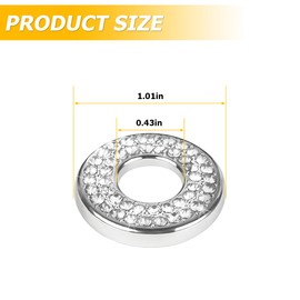 KHGUZ 4PCS Bling Car Inner Door Lock Cover Stickers, Crystal Rhinestone Vehicle Pull Rod Bolt Decoration Decals for Women Girls, Sparkling Auto Accessories for C Class C200L GLC260 C260L