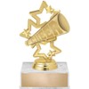 Crown Awards 6" Cheer Megaphone with Stars Trophy On White