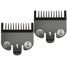 3mm Clipper Guard Fits for Wahl Clipper Guards Set,2Pack Compatible with Wahl 1 Guard,Guide Comb Attachment #1-1/8''(3mm),3mm Trimmer Guards Fits for Wahl 3114-001 Clippers,Black.