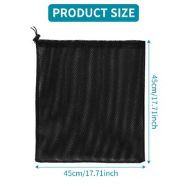 Pond Pump Filter Bag, Fish Pond Filter Bag Pump Filter Mesh Bag Black Media Bag Pond Fish Pond Filter Mesh Bag with Drawstring Home Accessory Fish Pond Filter Bag Pond Pump Accessories