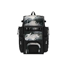 Boombah Superpack Bat Bag - Backpack Version (no Wheels) - Holds 4 Bats - Glacier Black/White