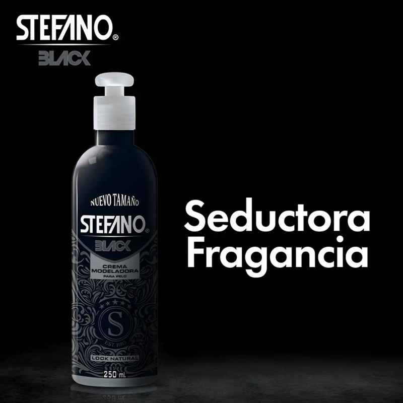 Crema Para Peinar Stefano Black Look Natural 250 ml para
