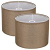YOKIVE 2Set Drum Lamp Shades for Table Lamps, 13"x13"x10" Linen