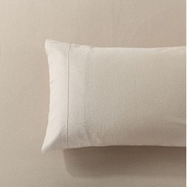 Royal Tradition Belgian Flax Linen and Cotton Blend Pillow Cases, Pre-Washed Linen Cotton, Breathable Percale Weave 150 GSM, 2pc Pillowcase Set (Standard Size, Linen)