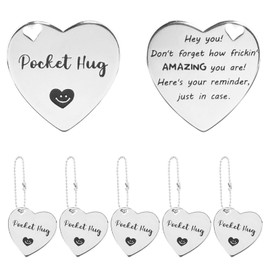Heart Pocket Hug Token - Pocket Hugs Bulk Inspirational Gift - A Gentle Reminder Strong Brave Encouraging Positive Mental Health Gifts for Women Teens