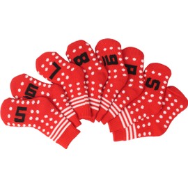 MEGA Golf MGHC-2021 Iron Cover, Red, Dots, Long Neck Socks, Count, 5-9, P, S + Plain, Pack of 8