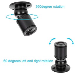 Midore Small LED Headlight, Pack of 4, Cabinet Light, 2 W, 360° Swivel, 230 V Aluminium Mini LED Spot for Cupboard, Hallway, Galleries, Shops, Jewellery Cabinet