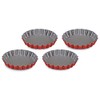 Guardini, Set di 4 stampi crostatina Ø 12 cm, Acciaio