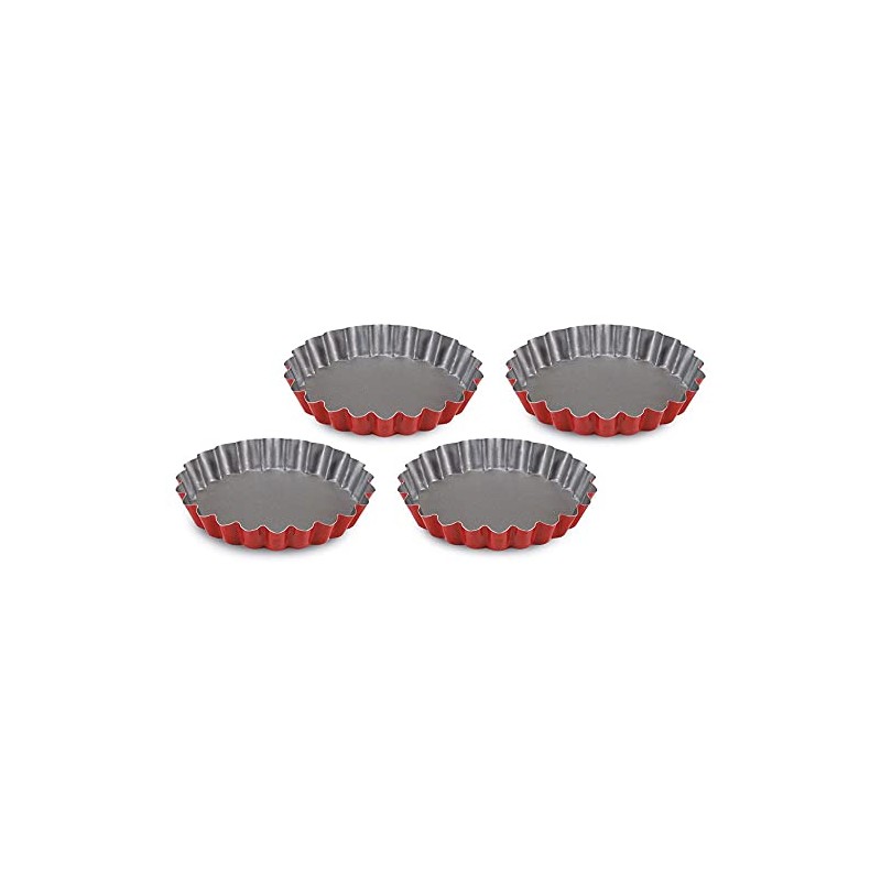 Guardini, Set di 4 stampi crostatina Ø 12 cm, Acciaio