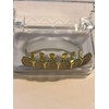 Solid 925 Sterling Silver Real Grillz - 14k Yellow Gold