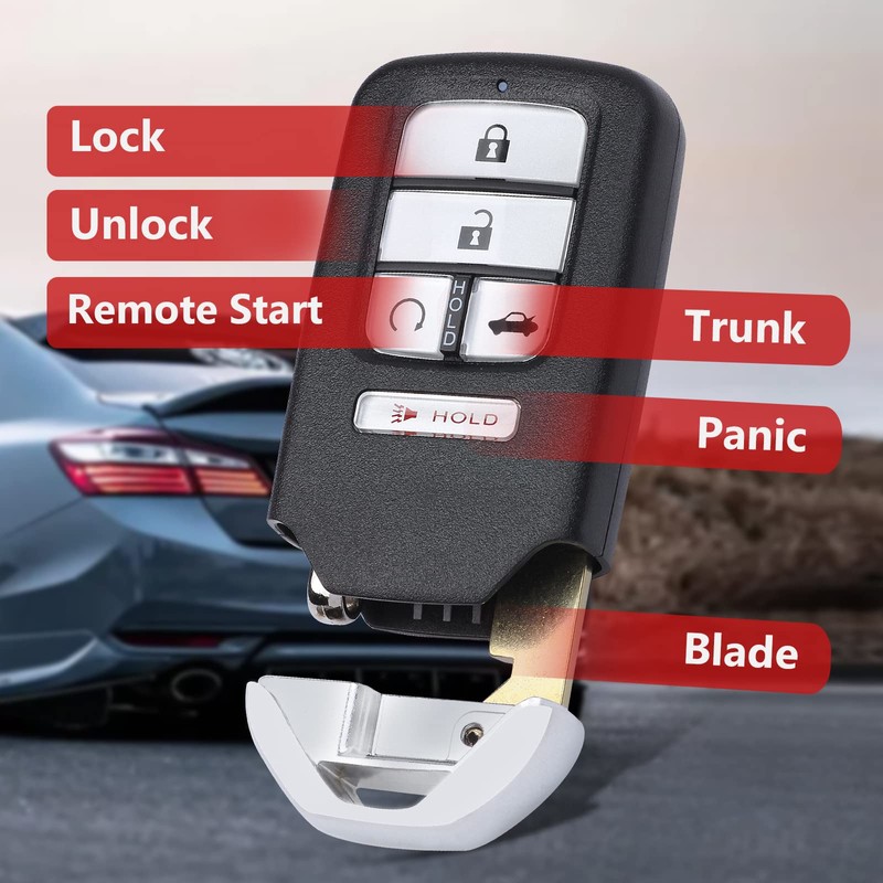 Aichiyu Keyless Entry Smart Proximity Remote Key Fob 5 Buttons