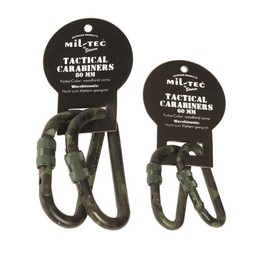 Mousqueton Tactical Karabiner Camo CE 60 mm - Camouflage woodland - Miltec