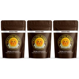 Xylitol stone, Sugar Free Candy, 100% Finnish Xylitol Mints, 210g Resealable Pouch(70g x 3pack) (Coffee)