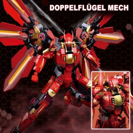 HIGH GODO Mech Robot Children's Toy, 511 Pieces Transforming Toy Clamping Building Blocks Set, Action Robot Model Creator Gifts for Boys and Girls from 6 Years