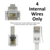 ConnectingU 5m White 4 Wire RJ11 Male to BT Male