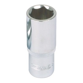 KS Tools 918.1258 CHROME+ Hex Socket Deep, 1/2-Inch, 21mm