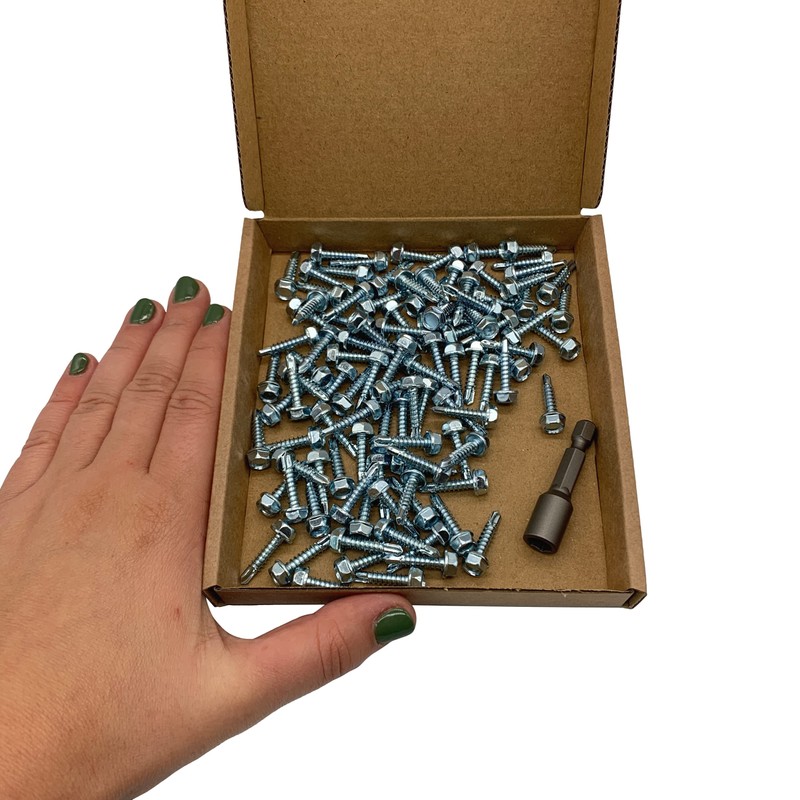 Pack of 100 DIN 7504 K Galvanised Steel 4.2 x