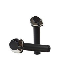 MARINE CITY Black Nylon Flush Mount Rod Holder UV Stabilized 30 Degree with Cap Cover and 316 Stainless Steel Gasket for Marines – Boats – Yachts – Ships (Pack of 2)