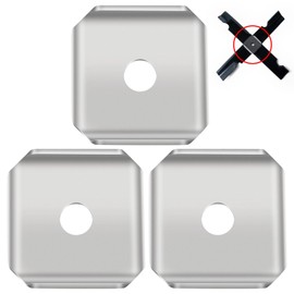 DECKMAN 3 Pcs X-Blade Dual Mulching Blade Adapters 2.8″ W 0.12″ Thick & Center Hole 5/8″ Blades Adapters for All Standard Commercial Mower, Fits XB2 & XB3 NOT Included Blades