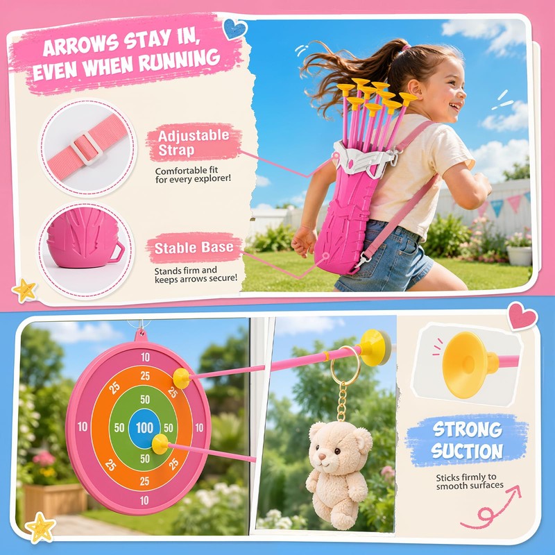 Unicorn Toys for Girls Ages 3-12, Bow and Arrow Set