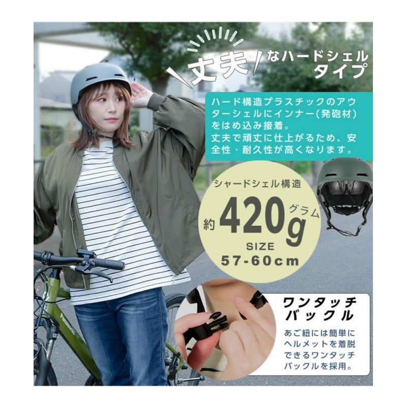 Reed Industry GERRY Cycle Helmet, Matte Gray, L Size, GBH004