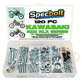 120pc Specbolt Kawasaki KDX Two Stroke Bolt Kit for Maintenance & Restoration of Dirtbike OEM Spec Fastener KDX80 KDX125 KDX175 KDX200 KDX220 KDX250 & KDX450