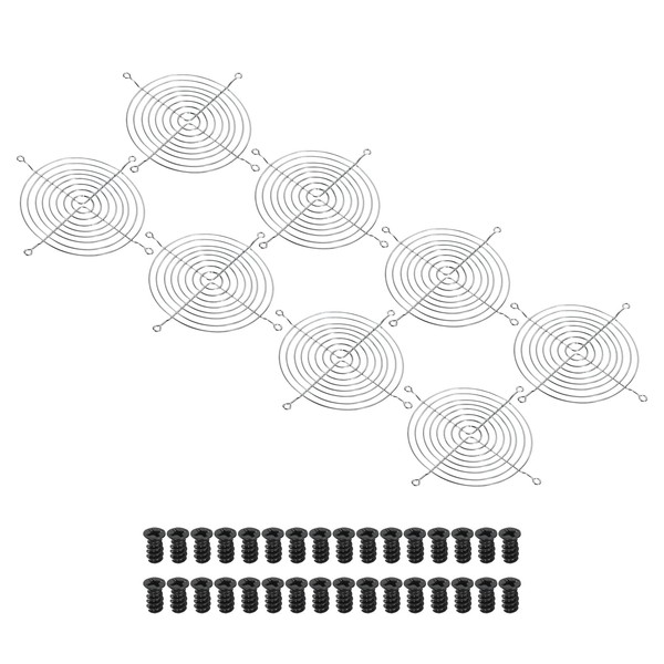 PATIKIL 140mm Fan Finger Grill, 8 Pack Metal Grill Protector