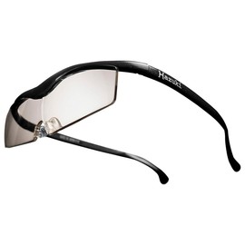 Hazuki Loupe Magnifier Glasses Black, Compact-M 1.32x Clear Eyeglasses for Men Women's Reading Small Prints Labels Outdoor